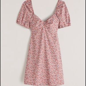 A&F Twist-Front Poplin Mini Dress